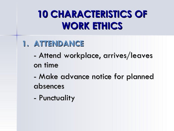 chapter 2 work ethics good work characteristics