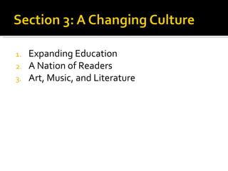 Expanding Education A Nation of Readers Art, Music, and Literature 