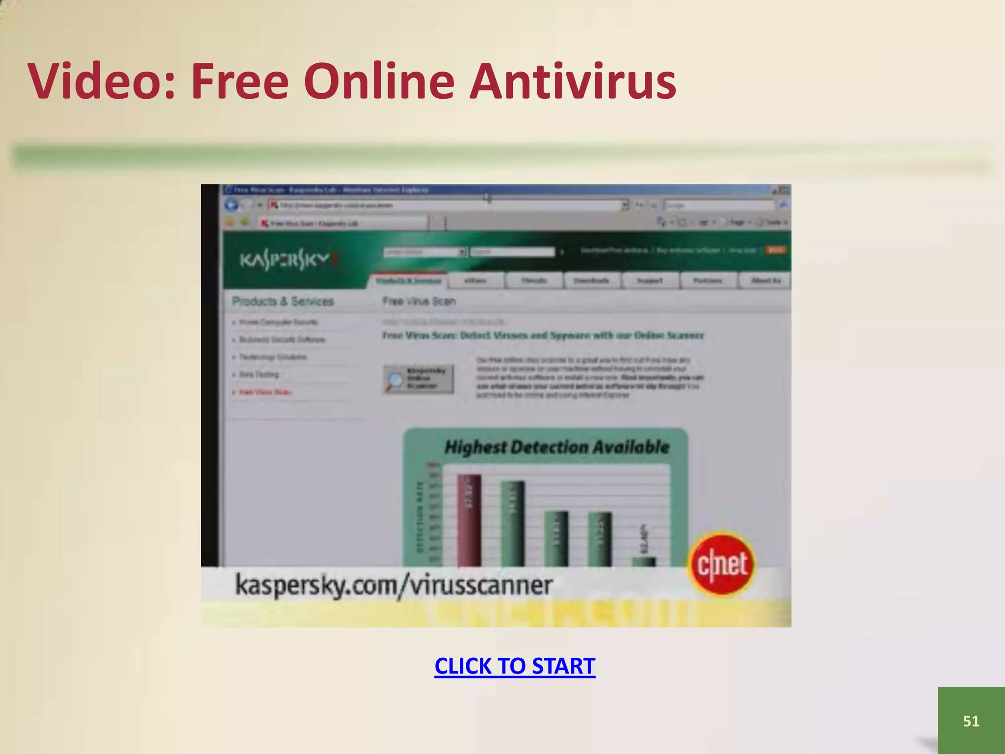 Video: Free Online Antivirus

CLICK TO START
51

 
