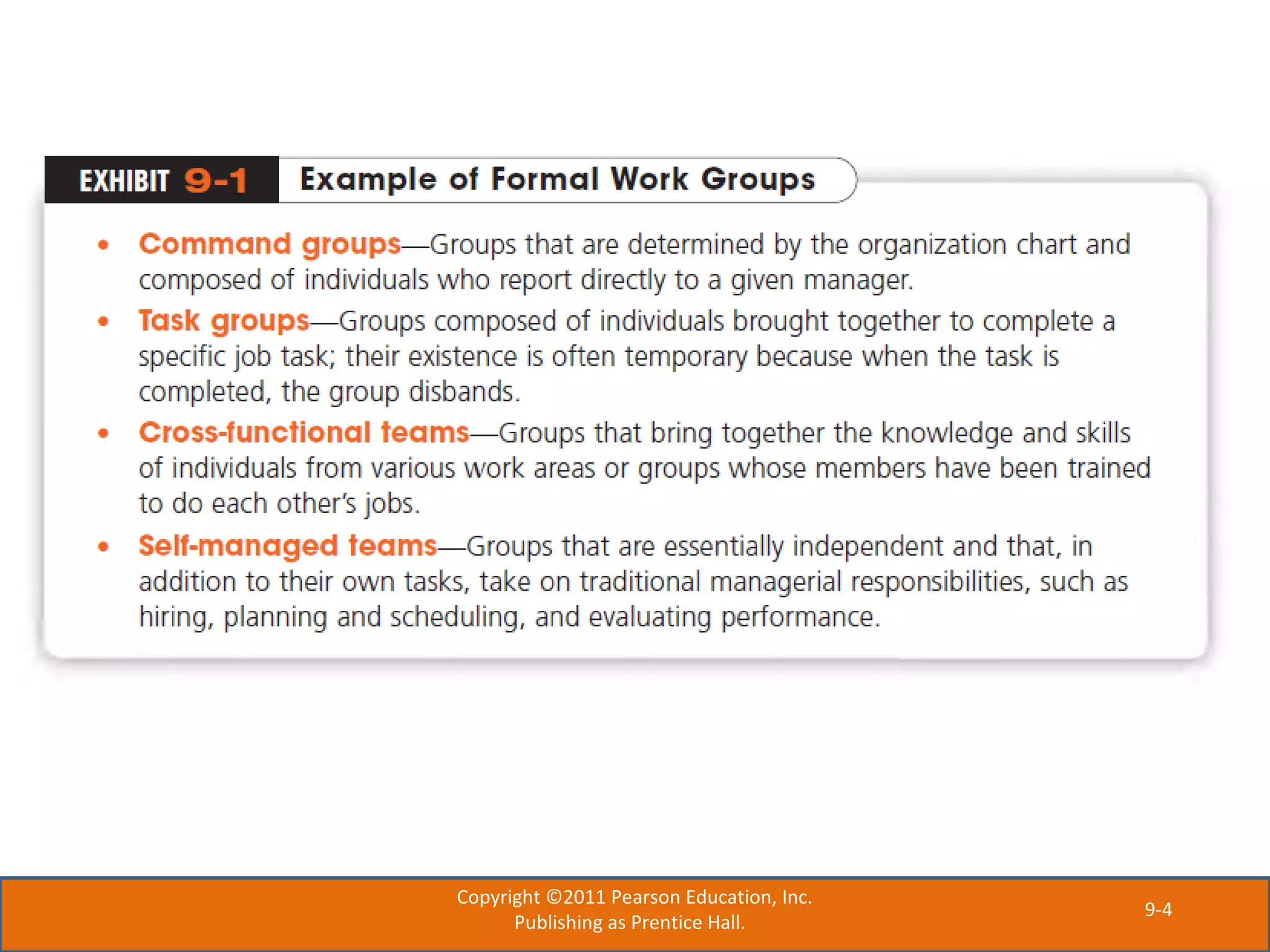 9-4
Copyright ©2011 Pearson Education, Inc.
Publishing as Prentice Hall.
 