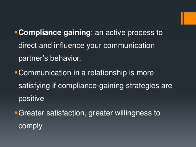 compliance gaining strategies
