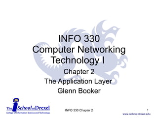 INFO 330 Computer Networking Technology I  Chapter 2 The Application Layer  Glenn Booker INFO 330 Chapter 2 