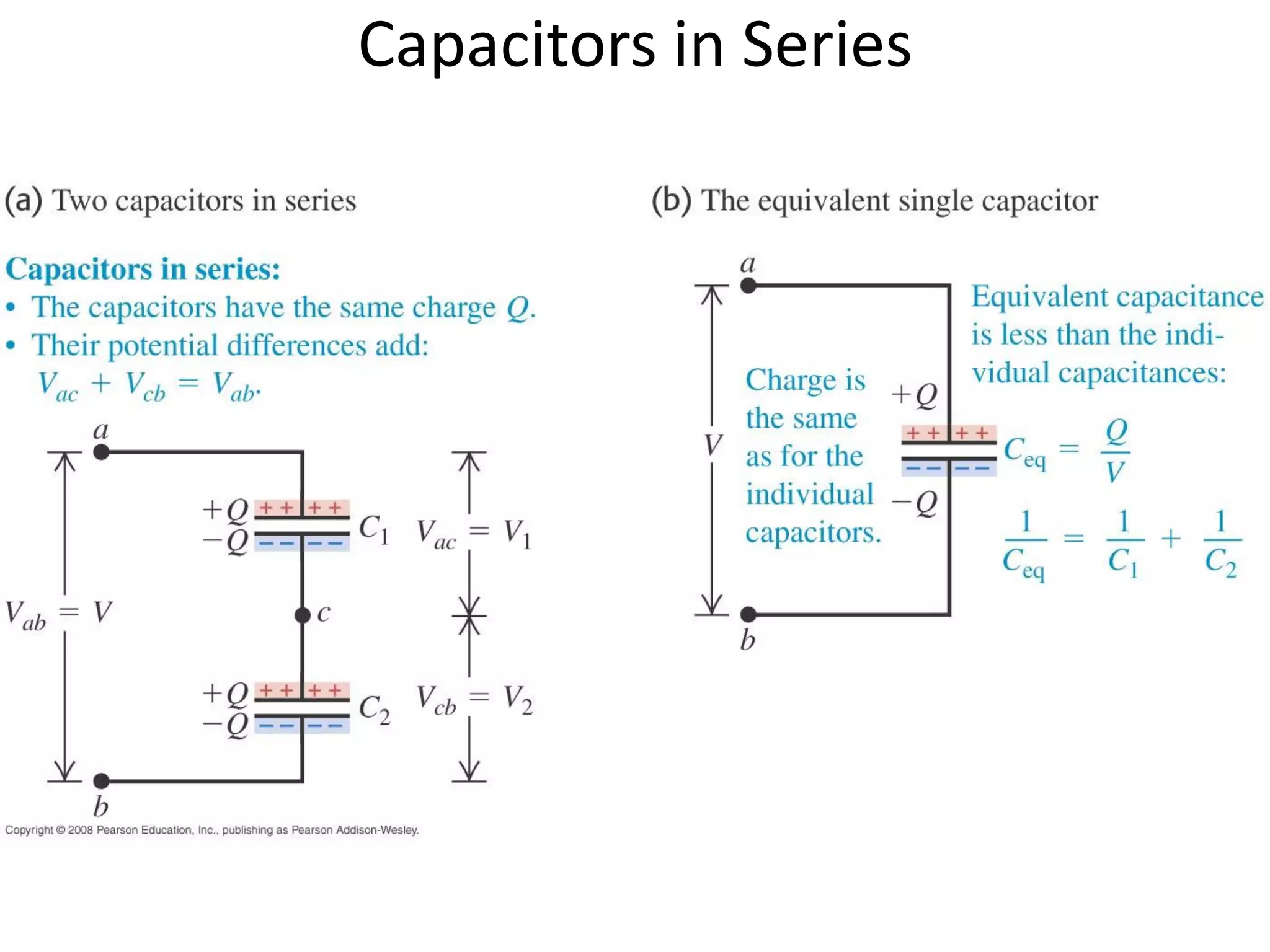 Capacitors in Series
 