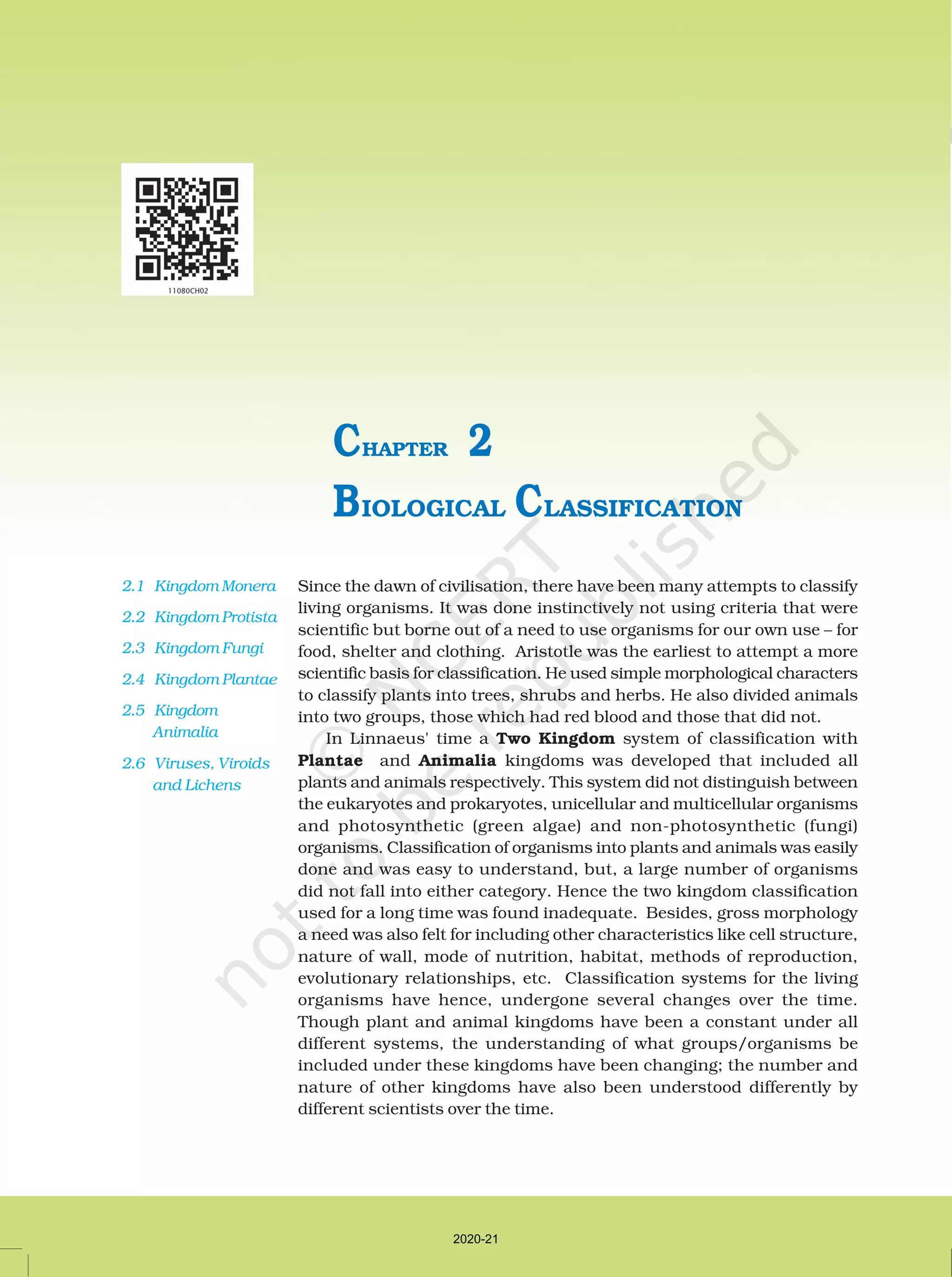 Chapter 2 Biological Classification Pdf