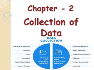 Chapter - 2
Collection of
Data
 
