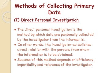 Data Collection Methods In Direct Chapter 2 collection of data | PPT