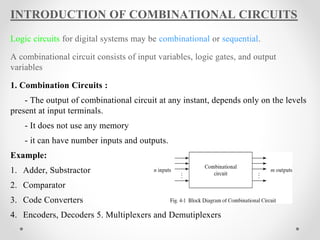 DESIGN OF COMBINATIONAL LOGIC | PDF