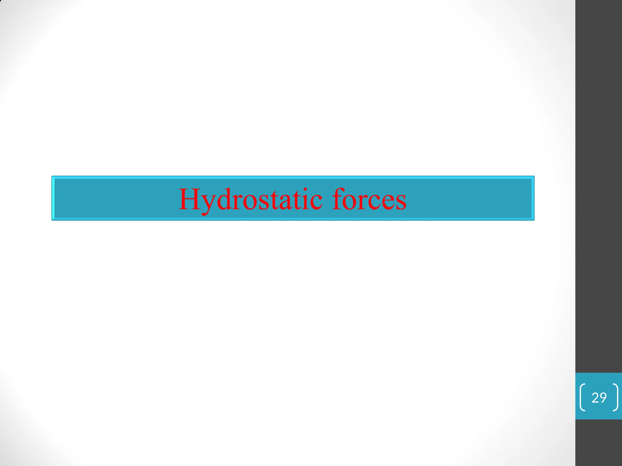 Hydrostatic forces
29
 