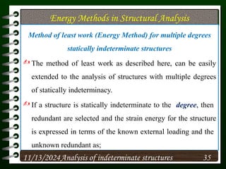 Chapter-2 Part-1 Analysis of indeterminate structures(Energy Method).pptx