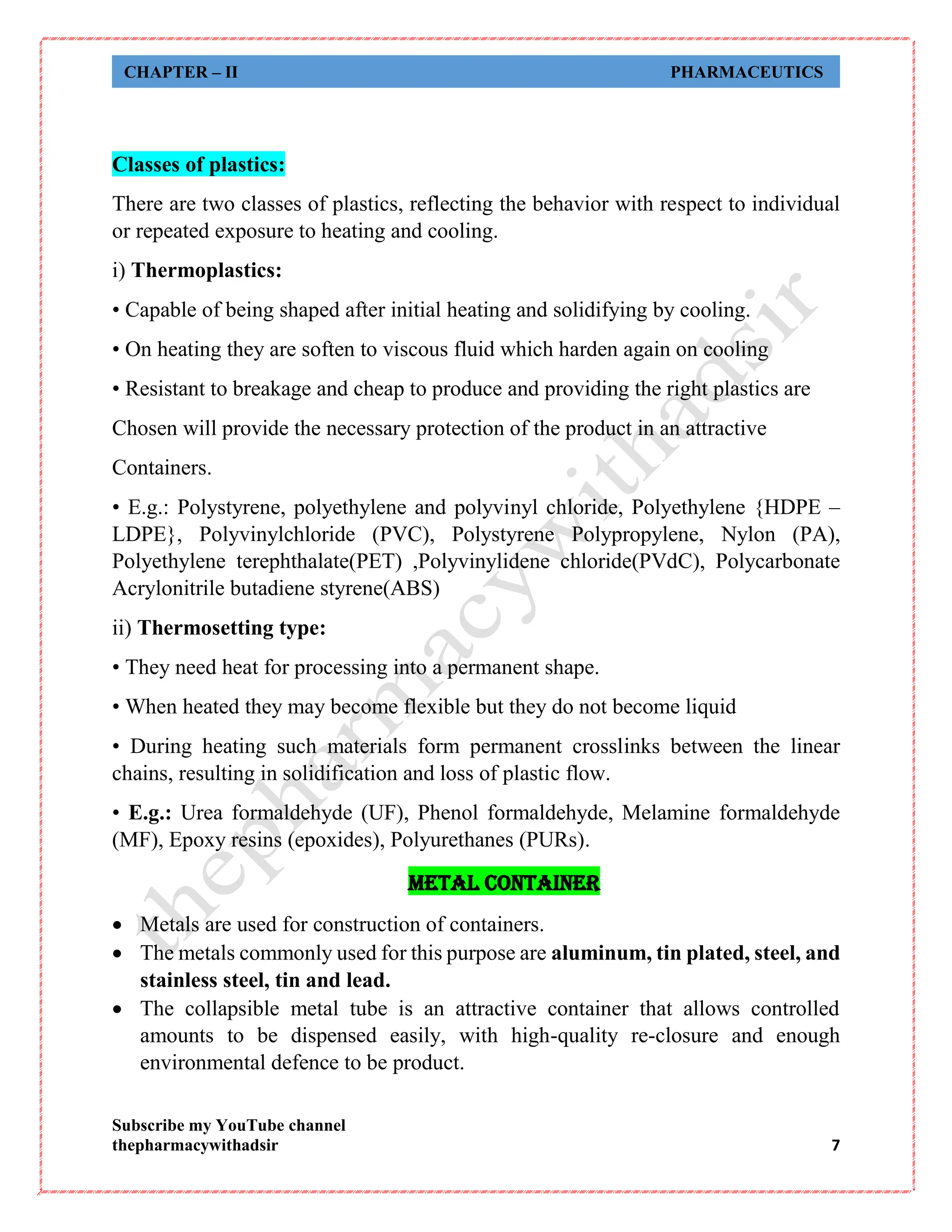 Packaging Material In Pharmacy Pharmaceutics Pdf