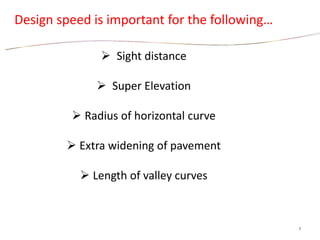 Chapter 2 Road geometrics | PPTX