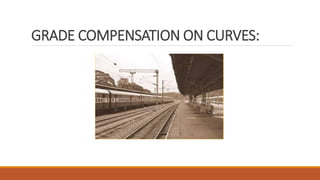 GRADE COMPENSATION ON CURVES:
 
