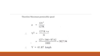 Therefore Maximum permissible speed
 