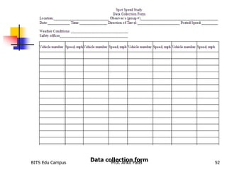 Data collection formBITS Edu Campus Prof. Ankit Patel 52
 