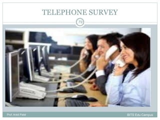 Prof. Ankit Patel
79
TELEPHONE SURVEY
BITS Edu Campus
 