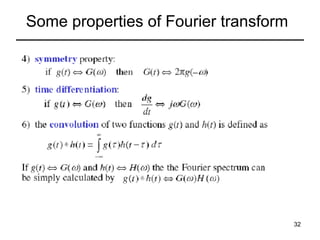Some properties of Fourier transform

32

 