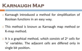 Simplification of Boolean Function | PPT