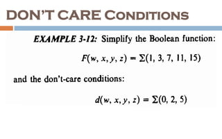 Simplification of Boolean Function