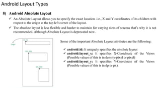 Mobile Application Development-Components and Layouts | PPTX
