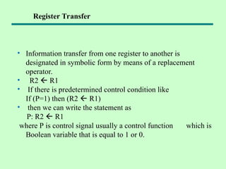 Register Boolean Chapter 3: Register Transfer and Micro-operations | PPT