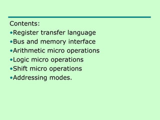 Chapter 3: Register Transfer and Micro-operations | PPT
