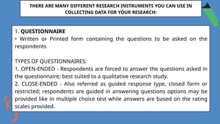 caharacter instrument chapter 3 ppt for reporting | PPTX