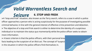 Terry Frisk Examples Law enforcement operations planning with crime mapping | PPTX