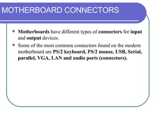 Chapter 3 Motherboard and BIOS | PPT