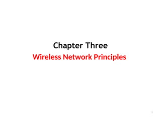 Comprehensive Overview of Wireless Network Principles and Technologies ...