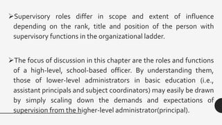 Supervice Ranks Dimensions of Supervision in Education System | PPTX