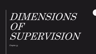 DIMENSIONS
OF
SUPERVISION
Chapter 35
 