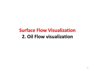 Surface Flow Visualization
2. Oil Flow visualization
33
 