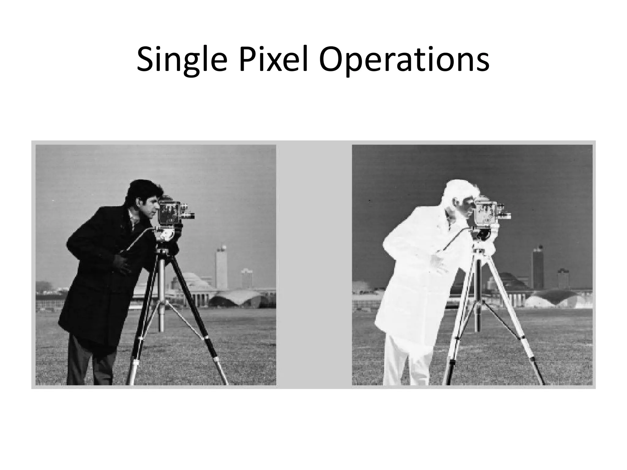 Single Pixel Operations
 