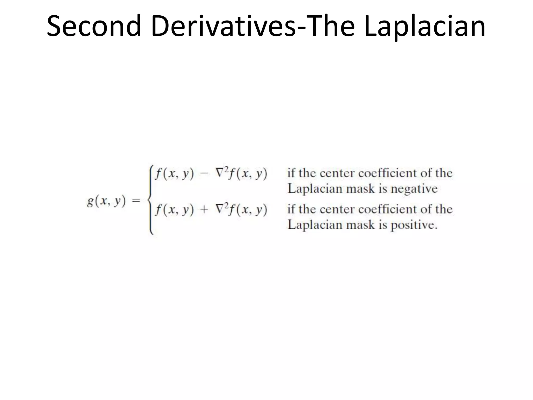 Second Derivatives-The Laplacian
 