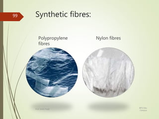 Synthetic fibres:
Nylon fibresPolypropylene
fibres
BITS Edu
Campus
Prof. Ankit Patel
99
 
