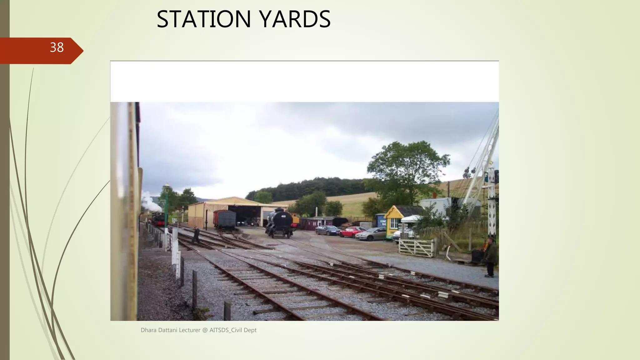 Dhara Dattani Lecturer @ AITSDS_Civil Dept
38
STATION YARDS
 