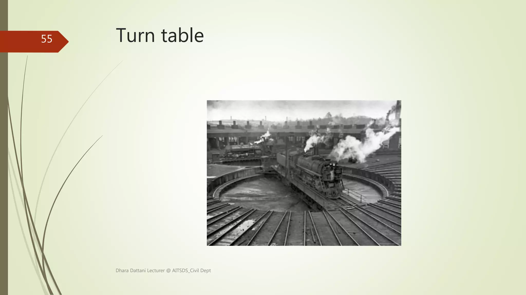 Turn table
Dhara Dattani Lecturer @ AITSDS_Civil Dept
55
 