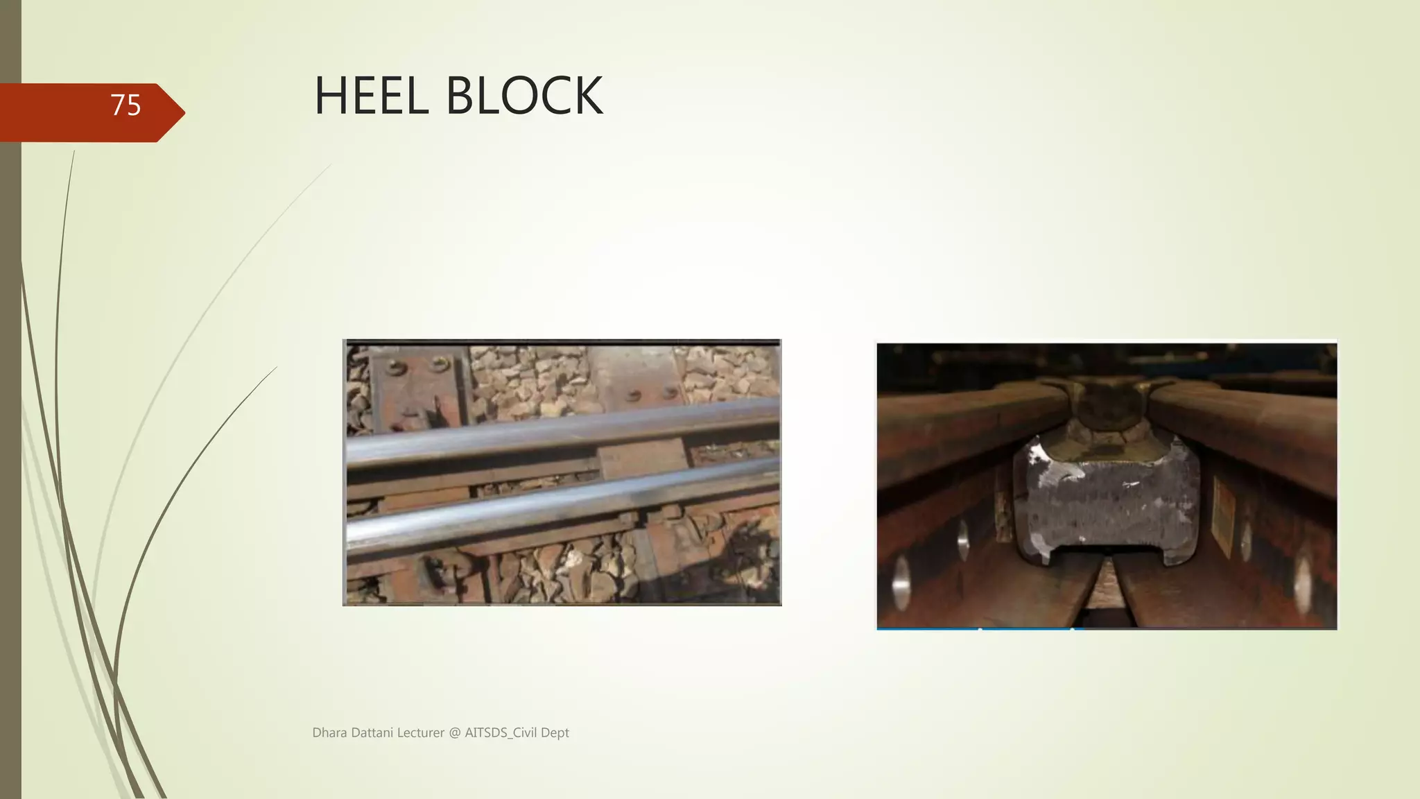 HEEL BLOCK
Dhara Dattani Lecturer @ AITSDS_Civil Dept
75
 