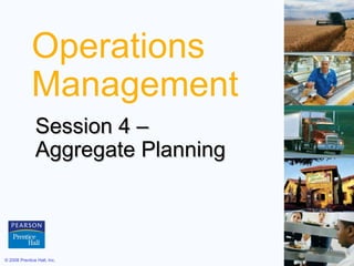 Operations Management Session 4 –  Aggregate Planning 