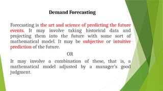 Chapter-4. Demand Forecasting in Supply chain | PPTX
