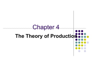 Chapter 4 The Theory of Production 