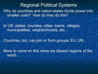 Political Region Example Chapter 4, Section 3 | PPT