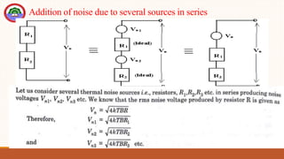 Addition of noise due to several sources in series
 
