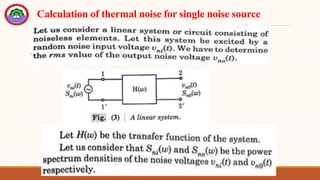 Calculation of thermal noise for single noise source
 