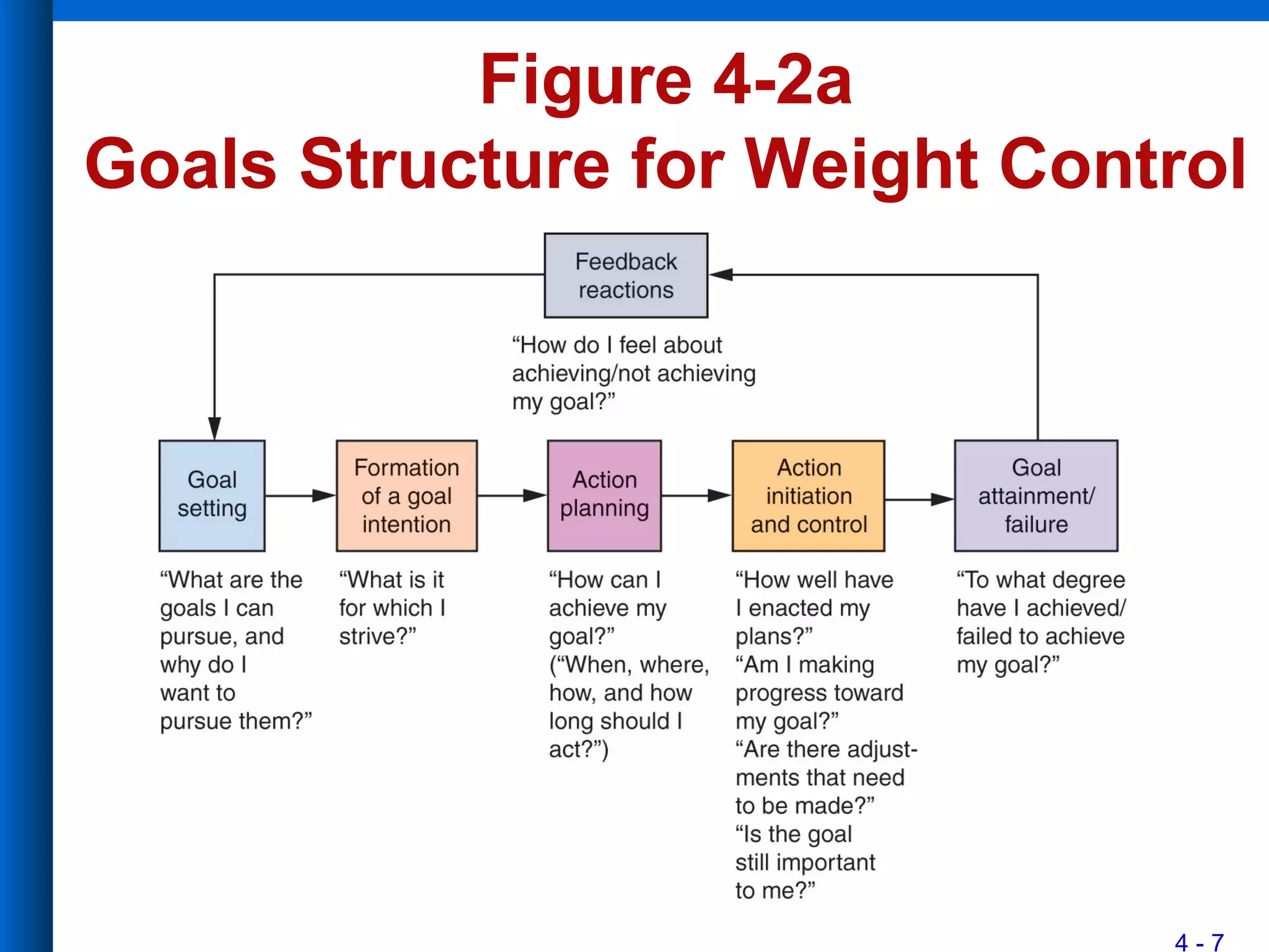 4 - 7
Figure 4-2a
Goals Structure for Weight Control
 