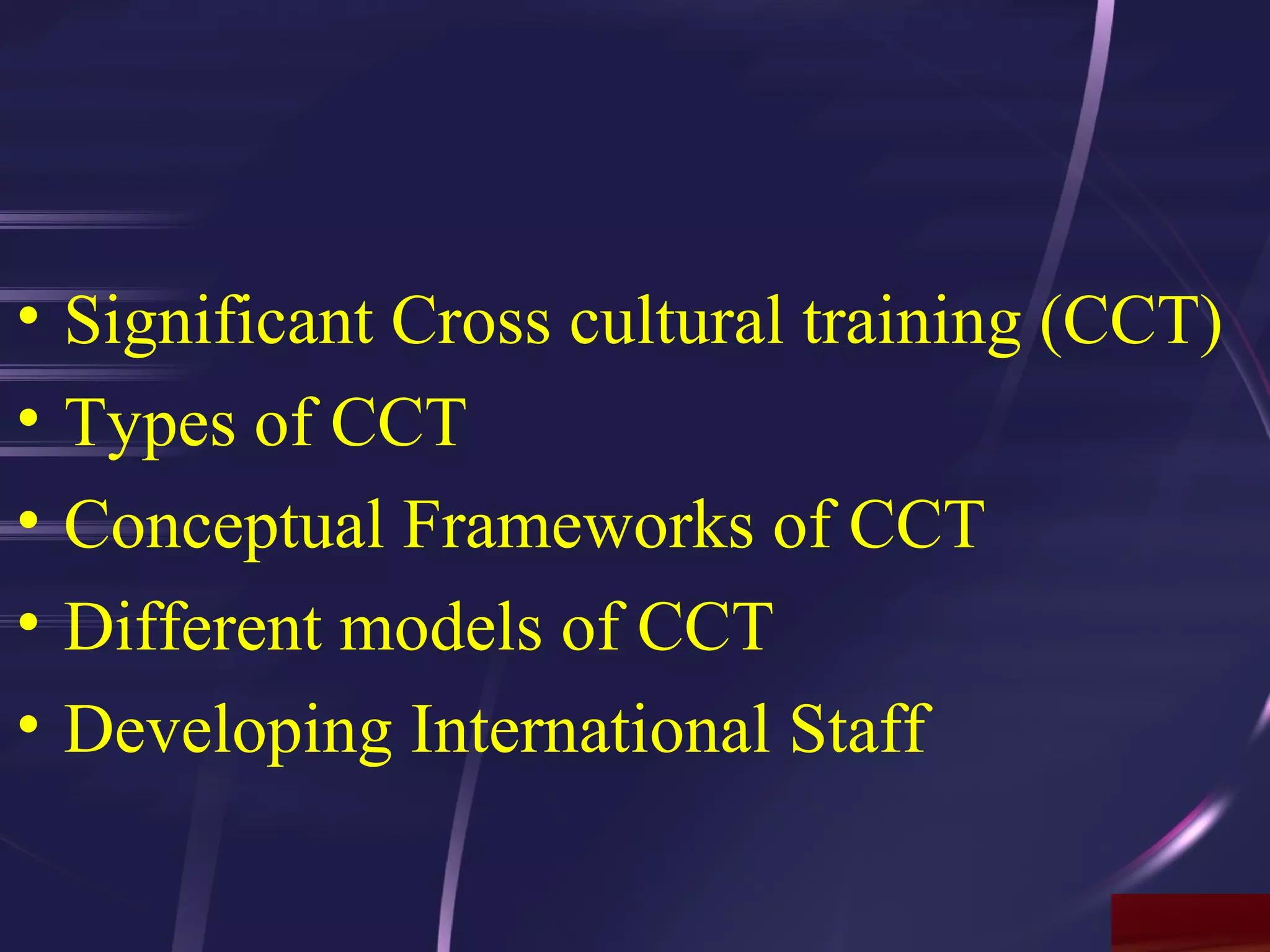 Chapter 4 cross cultural training | PPT