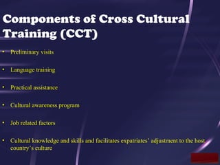 Chapter 4 cross cultural training | PPT