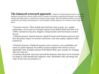 The balanced scorecard approach to objective setting Integrated metrics such as the
balanced scorecard have become widely ...
