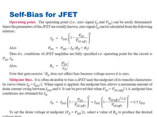 Self-Bias for JFET
 