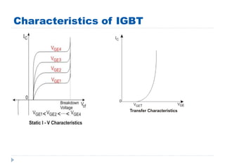 Characteristics of IGBT
 